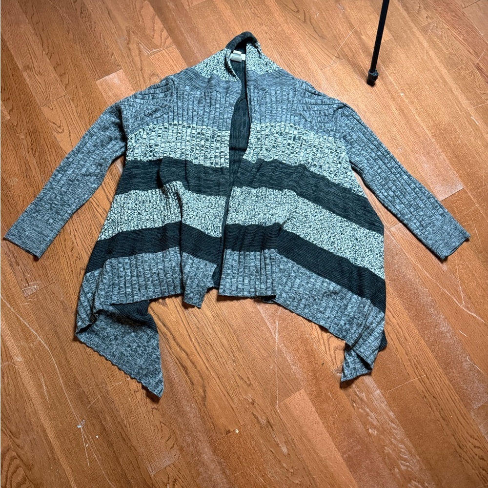 Style & Co. Grey Diagonal Cut Sweater
